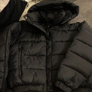 EUC ALO Yoga Black Quilted Jacket Aspen Love Puffer Jacket